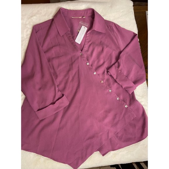 NWT Soft Surroundings Mulberry Asymmetrical Wrap Sz 1XL - Picture 1 of 9